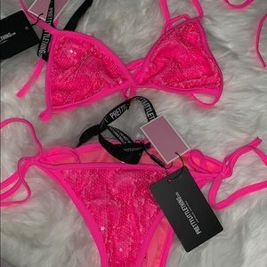 Hot Pink Sequin Bikini